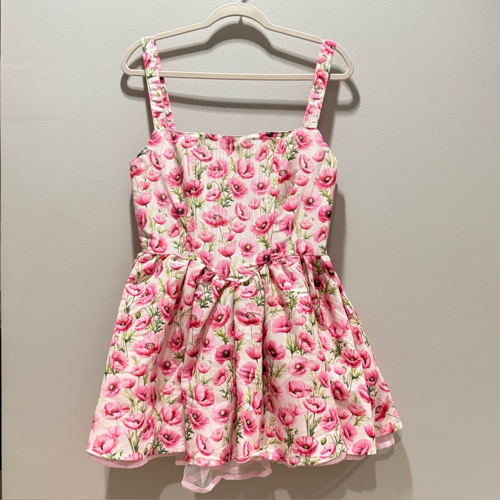 Sugar Thrillz Pink floral corset dress size M NWT